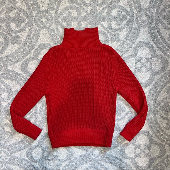 Cat & Jack Vibrant Red Knit Sweater - Picture 3 of 3